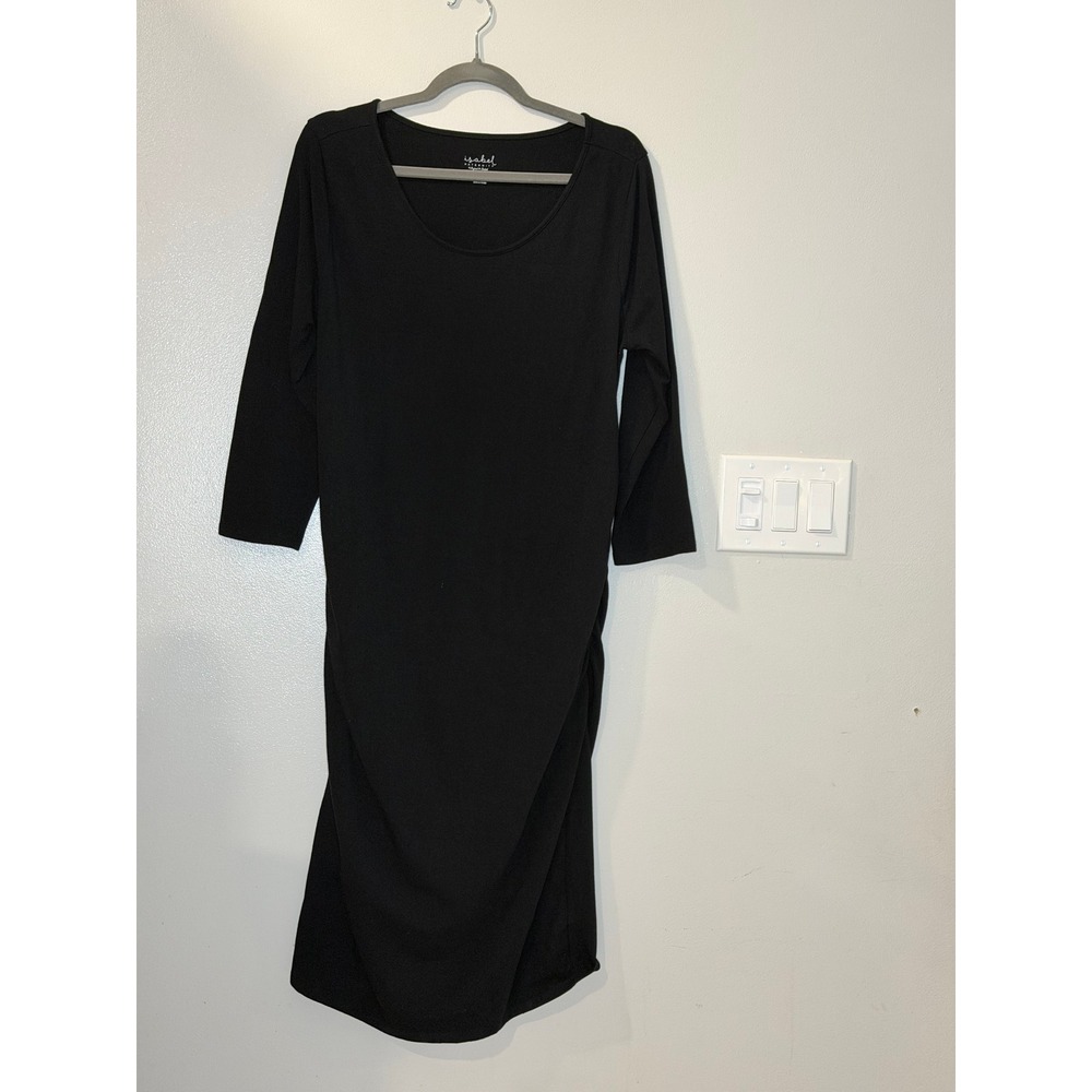 Isabel Maternity by Ingrid & Isabel Black Ruched Long Sleeve Bodycon Dress